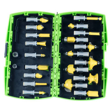 20-piece router bits set, nice design and patent case