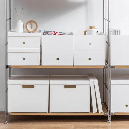 Plastic pulley handle office household storage box