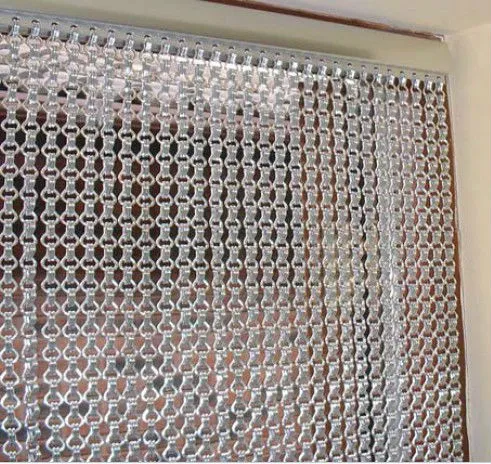Aluminum link chain curtain
