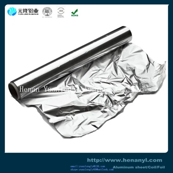 0.009mm thick 8011 house hold aluminum foil material