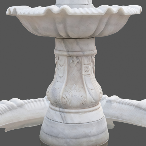 Elegant White Marble Tiered Fountain for Garden Decor