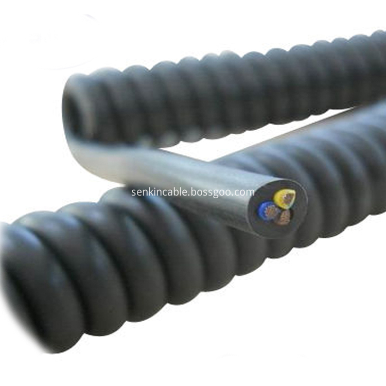 Hot PU 7pin Coiled Spring Trailer Cables 