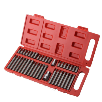 Non-Slip CRV Hex Magnetic Screw Extractor Bits Set - 40 Pcs Star Plum Blossom Type