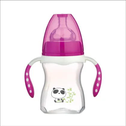 Two-color design PP baby bottle custom logo 240ml