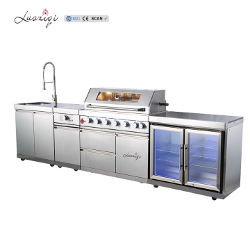 Modern Outdoor Kitchen BBQ Cabinet for Courtyard Parties