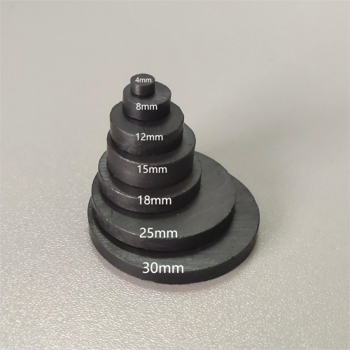 Magnina redonda de 25 mm Y30 Magnet de disco de ferrita sin recubrimiento