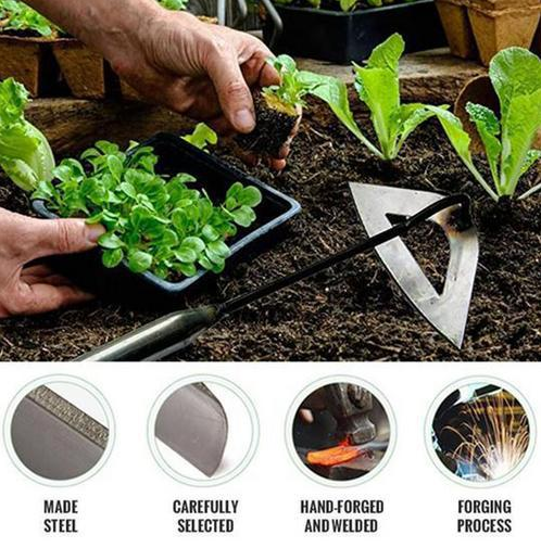 New product Garden Tool Hand Shovel Weed Puller Small Hollow Triangle Hoe Garden Weeding