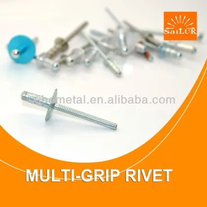 Large flange aluminum pop rivets