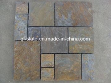 Multicolor Slate Mosaic, Mosaic Wall Tile, Pattern Stone, Floor Tile