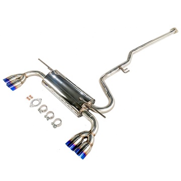 Catback Exhaust System with Polished or Burnt Blue Quad Tips for 2009-2014 Hyundai Genesis