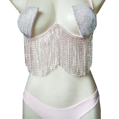 Popular Rhinestone Swimwear: Tassel Bikinis and Crystal Bikini Sets for a Stylish Beach Look