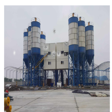 Export to Myanmar HZS120 concrete mixing plant