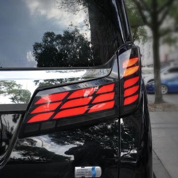 Smoke Black LED Tail Lamp with Sequential Turn Signal for TOYOTA ALPHARD VELLFIR (2015-2023)