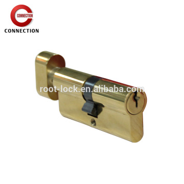 70mm china supplier euro profile brass door cylinder lock with knob