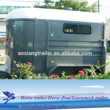 best choice 2 horse angle load caravan trailer with kitchen