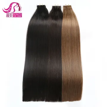 Wholesale Straight Wave Natural Hair Micro Remy Russian Skin Weft Invissble Tape In Human Hair Extension