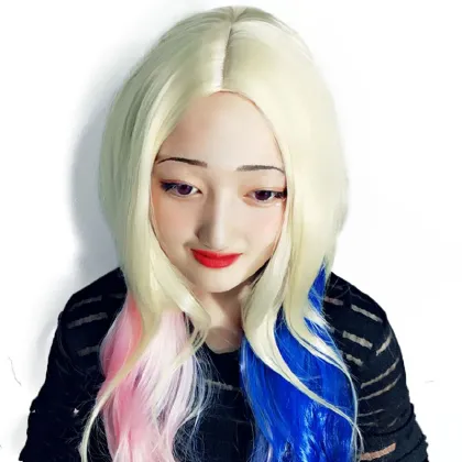 Suicide Squad Harley Quinn Gradient Wig Cosplay