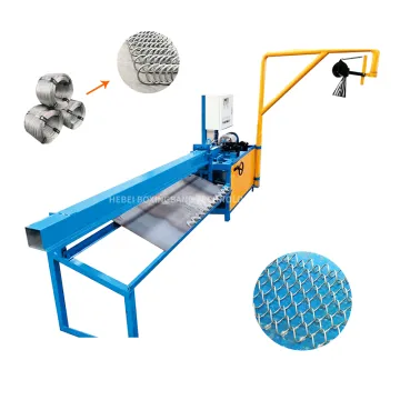 Semi-Automatic Double Wire Chain Link Fence Making Machine