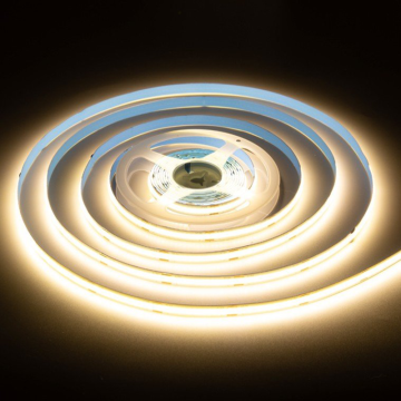 Cob LED Strip Light 8mm, 10W/12W, AC 110V/220V, IP20/IP66 Waterproof, 288 LEDs, 80Ra White