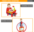 Heißer Verkauf Kunststoff 4 In1-Projektor Studie Klapptisch für Kinder