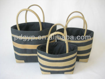 2013 new design pure handmade paper straw fashion lady beach bag