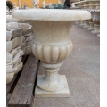 Natural White Marble Cups with Rounded Edges Pair