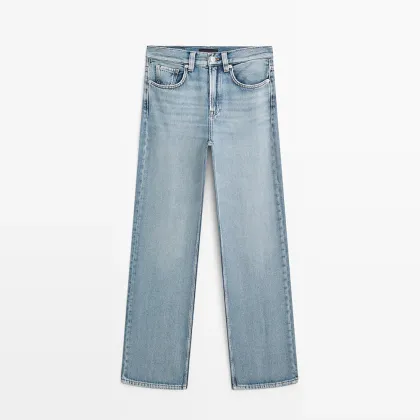 Women's high waisted wide leg jeans