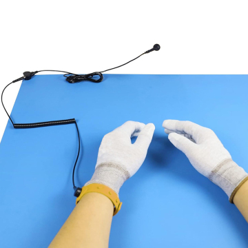 ESD Rubber Sheets Anti-Static Mat Kit with Wrist Strap and Grounding Cord