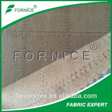 China manufacturer faux leather embroidery suede fabric for car seat cover