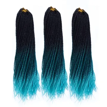 Hot sell wholesale senegalese crochet braid twist synthetic crochet hair extensions  ombre crochet twist braid