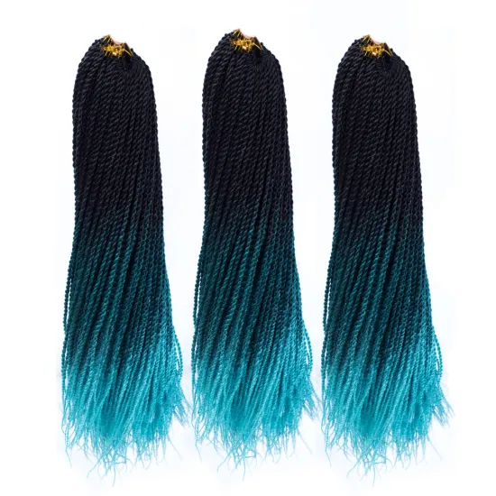 Hot sell wholesale senegalese crochet braid twist synthetic crochet hair extensions  ombre crochet twist braid