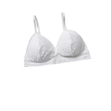 Lace Triangle Halter No Underwire Push-Up Bra Vest