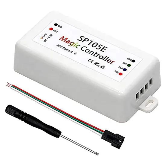 SP105E Bluetooth Magic LED Light Controller for WS2811/WS2812B/WS2801/SK6812 LED Strips