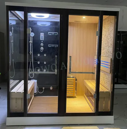 Outdoor Far Infrared Sauna and Jacuzzi for 3 Persons - Commercial Use
