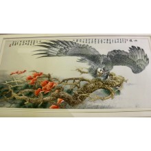 Ilustraciones de seda del águila bordada Shu