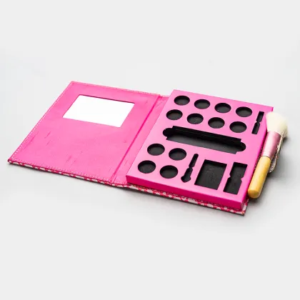 Pink Empty Eyeshadow Palette Magnetic Paper Packaging Box