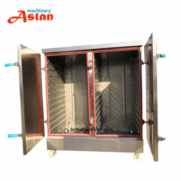 Commercial 3 Doors Momo Steamer Cabinet with 36 Trays - Gas Heated Seafood Steamer