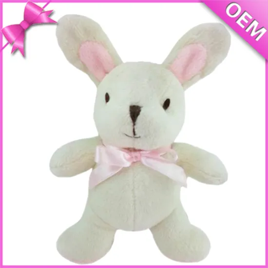 10cm Standing Mini White Custom Stuffed Rabbit, Stuffed Toy Rabbit Wholesale, Plush Rabbit