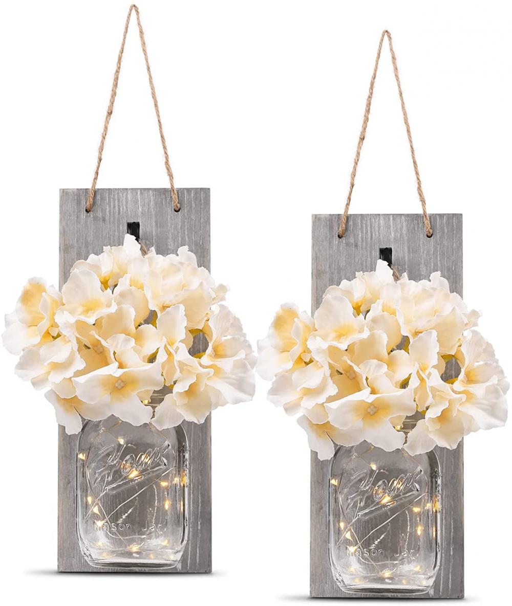 Wall Sconces with Timer LED Fairy Lights