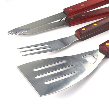 3pcs stainless steel bbq grill tool set