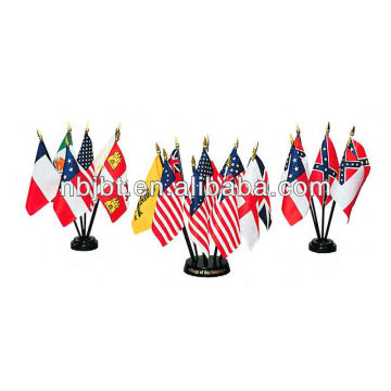 Polte de bandera de escritorio y soporte