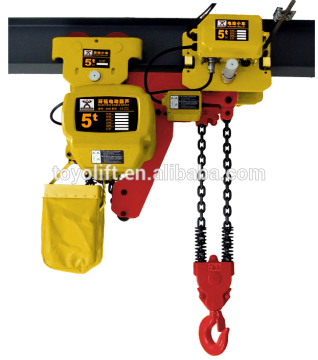 TOYO 1 ton HHBBSeries electric chain hoist with trolley