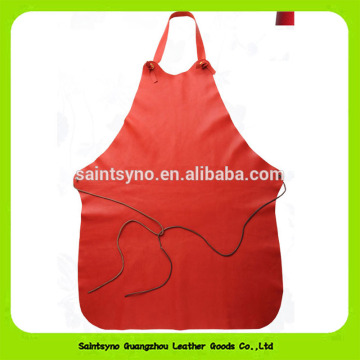16026 High end natural leather waterproof aprons for BBQ