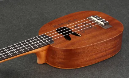 Mahogany lettering carved ukulele