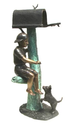 Home decoration garden decorative bronze statue mailboxes