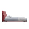 Muebles de dormitorio de lujo modernos Consejo tapizado rey rey ​​marco de cama de cama de metal