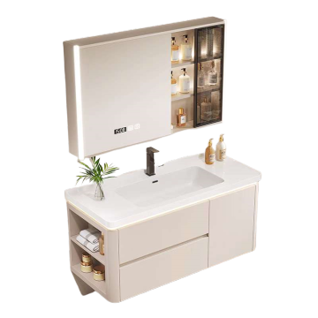 Modern Bathroom Vanity with Built-in Lighting