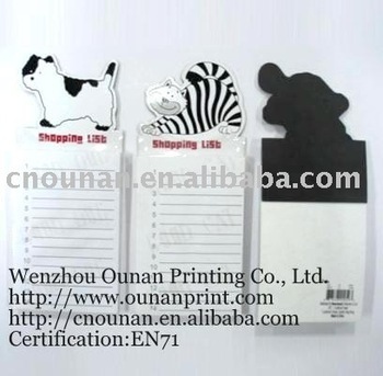 lined magnetic memo pad or magnetic note pad