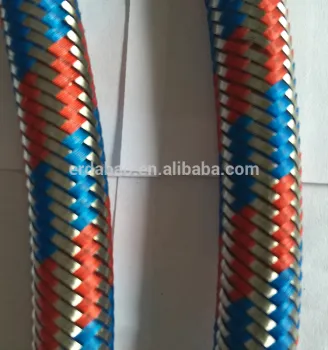 knurled brass nut 304 braided faucet hose mixed with red blue nylon hose