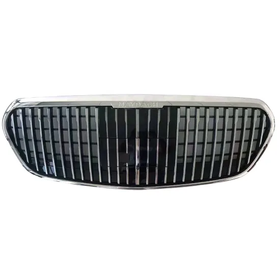 Auto Grilles for Benz W223 S Class Bumper Grill Fit 2020-2022 Gloss Black Maybach Model Upgrade